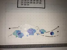 Pegatinas de papel con diseño de Océano Azul y estrellas, decoración de cuentas de mano, pegatina decorativa para cuaderno, 3 hojas