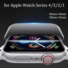 Полная защита, мягкая пленка для Apple Watch, защита экрана 42 мм 44 мм 40 мм 38 мм для iwatch 5 4 3 2 1 6 SE, не закаленное стекло Полная защита, мягкая пленка для Apple Watch, защита экрана 42 мм 44 мм 40 мм 38 мм для iwatch 5 4 3 2 1 6 SE, не закаленное стекло