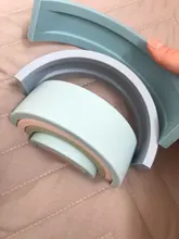 1Set bebé Arco Iris colores de silicona apilar juguetes Montessori creativo juguetes libres de bisfenol A de silicona de grado de alimentos de la educación temprana y regalos de los niños