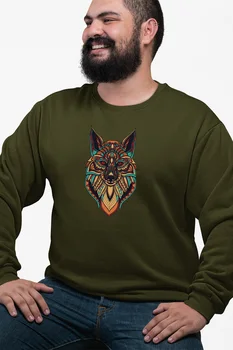 

Angemiel Wear Colorful Wolf Green Men 'S Sweatshirt