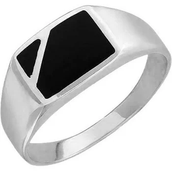 

Esthete ring with 2 onyx Silver