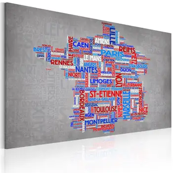 

Picture-map of France: City French-90x60 cm