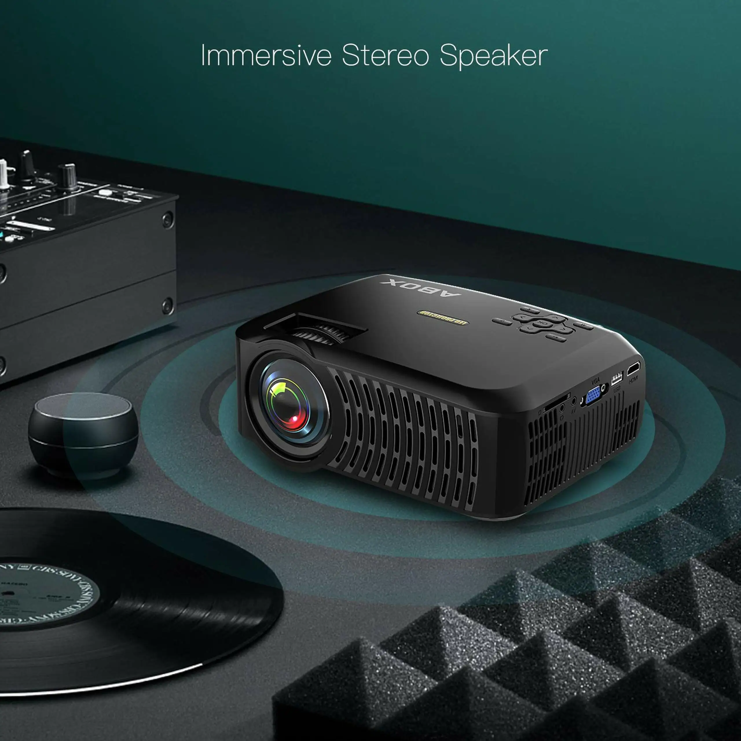 ABOX A2 1080P Proyektor MINI 3000 Lumen 
