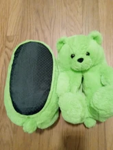 Zapatillas de casa afelpadas de oso de peluche para mujer, calzado para estar en casa, marrón, suave, antideslizante, de piel sintética, bonitas y esponjosas, Zapatillas de casa, cálido para invierno