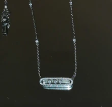 Collar Messica de plata de ley 925, serie francesa de tres movimientos de diamantes, chapado en oro rosa, marca original, joyería fina para mujeres