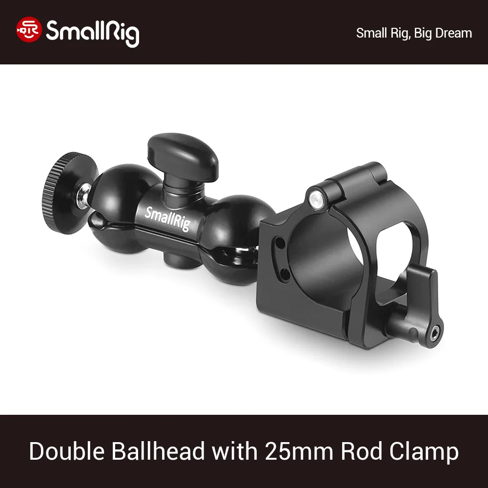 

SmallRig Double Ballhead With 25mm Rod Clamp for DJI Ronin M/Ronin MX/Freefly MOVI Stabilizer -1878