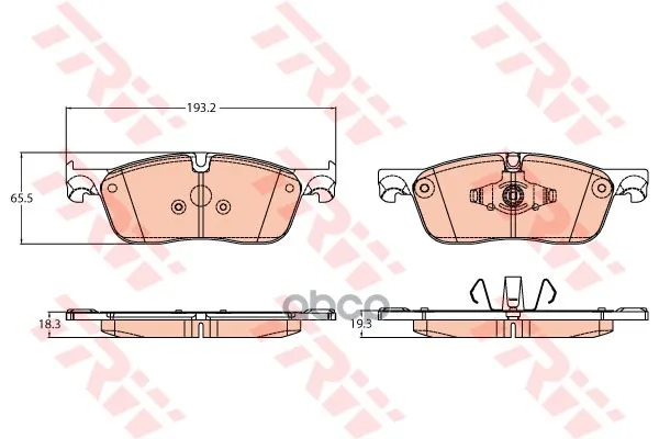 Колодки Тормозные Land Rover Discovery Sport 15-/Evoque 11- Передние Trw/Lucas Gdb2100 TRW/Lucas арт. GDB2100