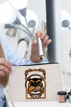 

Angemiel Clutches Golden Framed Dog Hand Makeup Bag