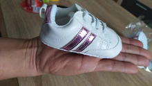 Zapatos de bebé para recién nacidos, zapatillas de Primeros Pasos a rayas, con cordones, de cuero PU, suelas blandas, 0 a 18 meses