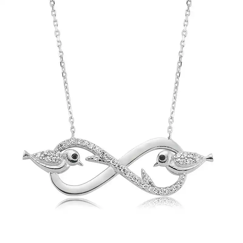 KUTAYDAN 925 пробы Серебряное женское ожерелье Infinity Wren