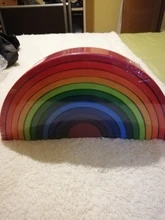 Juguetes de madera en 3D DIY para niños, arcoíris, bloques de construcción, apilador de gran tamaño, creativo, Montessori, juguetes educativos