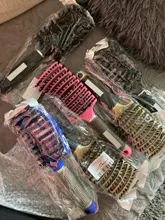 Cepillo de pelo profesional para mujer, herramienta de peluquería, peine húmedo para pelo, cepillo de masaje