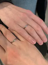 KNOCK titanio acero rosa oro Anti-alergia suave Simple boda parejas anillos bisutería para hombre o mujer regalo