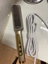 Profissional peines calientes Anti-hirviendo alisador de pelo cepillo de cerámica rizador climatizada eléctrica inteligente cepillo de pelo plancha