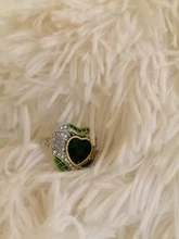 Anillo de mujer de circón con forma de corazón, joyería Vintage, anillos de cristal, accesorios para mujer, sortija de boda femenina