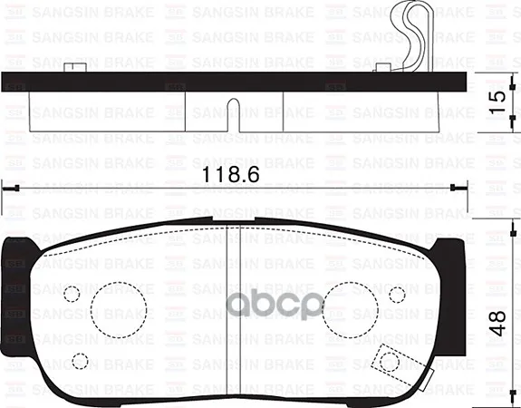 Колодки Тормозные Hyundai H-1 01-/Santa Fe(Cm)/(Sm) 05- Задние Sangsin Brake Sp1178 Sangsin brake арт. SP1178