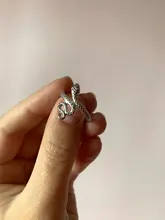 CANNER 925 anillos de plata esterlina para mujeres bonita serpiente apertura redonda anillo de plata 925 de joyería fina minimalista regalo anillos