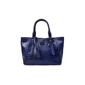 

Leather handbag crocodile print 36x27x13 cm