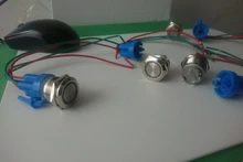 Switch Locking-Latching Momentary Self-Reset Push-Button Metal 16mm Blue 22mm 19mm Short-Pins