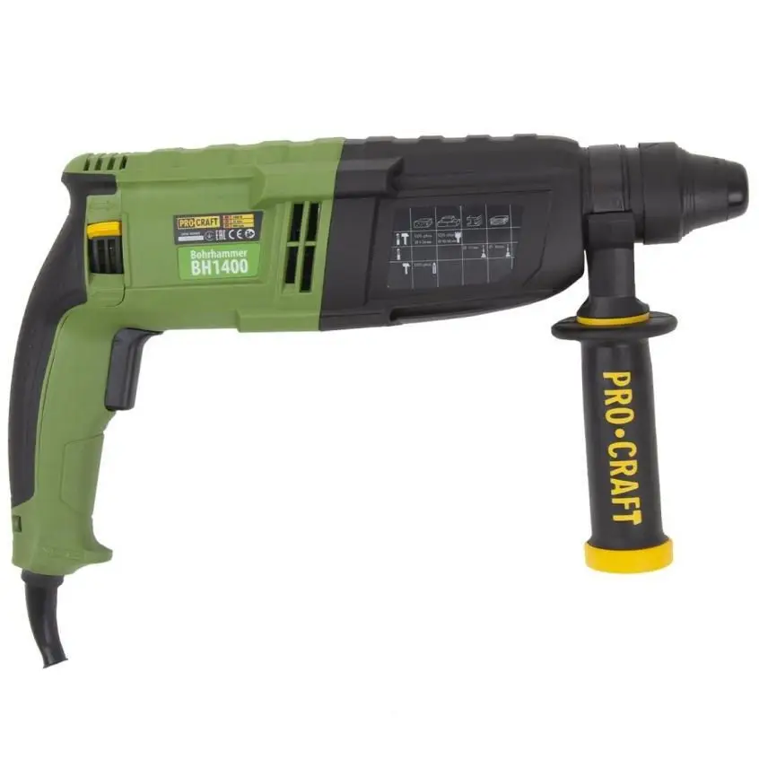 Перфоратор SDS-plus ProCraft BH1400 (мощность 1400 Вт, 3900 уд/мин, 0 ...