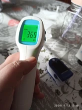 Oxímetro de pulso Digital para dedo, medidor de saturación de oxígeno en sangre, Monitor de ritmo cardíaco SPO2 PR + termómetro infrarrojo