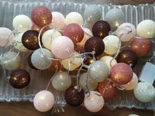 Garland-Lights String Fairy-Lights-Decoration Cotton-Ball Xmas Wedding-Party Holiday