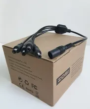 ZOSI-Divisor de energía DC de 4 vías, Cable bifurcador de corriente 1 macho a 2 hembra Dual para cámara CCTV, 5,5mm/2,1mm