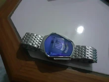 Reloj Masculino de cuarzo dorado para hombre, locomotora, resistente al agua, con forma geométrica, 2020