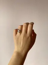 CANNER 925 anillos de plata esterlina para mujeres bonita serpiente apertura redonda anillo de plata 925 de joyería fina minimalista regalo anillos