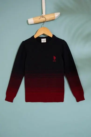 U.S. POLO ASSN. Бордовый тонкий свитер