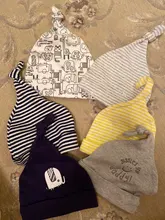 Baby-Hats Caps Newborn 0-6-Months 100%Cotton Printed for 3pcs-Per-Lot KF268