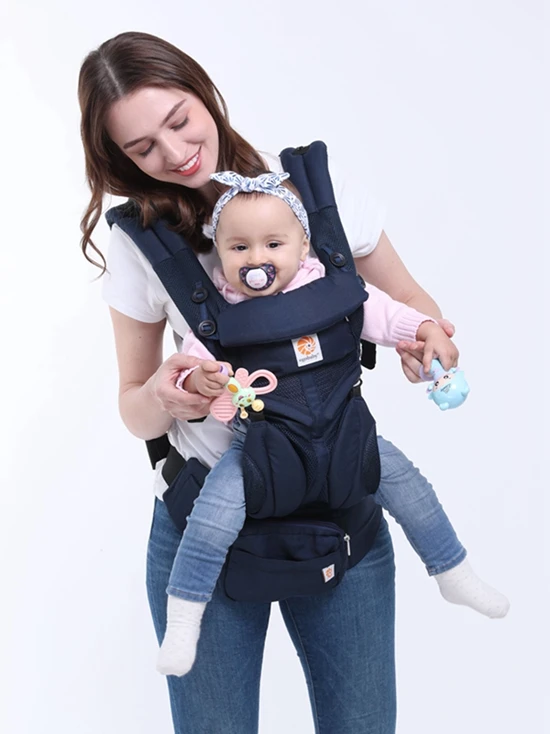 Egobaby omni 360 portabebes ergonómico multifunción transpirable bebе recien nacido cómodo portabebes mochila cochecito para chi - Цвет: mesh dark blue