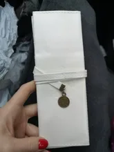 Nuevo estilo de cuero de la PU monedero bolsa de maquillaje Pem lápiz caso cosmético bolso Retro