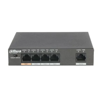 

PoE Switch unmanaged L2 with 4 ports Fast Ethernet PoE + 1 Fast Ethernet port.