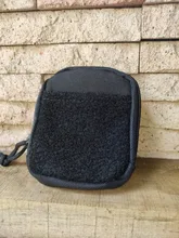 Bolsa táctica portátil para caza al aire libre, Mini bolsa de almacenamiento de nailon Molle, estuche de engranaje EDC de primeros auxilios con Panel de bucle