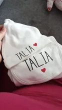 Conjunto de ropa con gorro y babero para recién nacido, traje personalizado de una pieza, regalo para Baby Shower