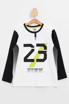 

DeFacto Boy Long Sleeve T-Shirt Boy's Spring Top Tees Boy's Letter Prints Tshirts Boys Summer Tshirt Tops-N0929A620SP