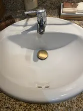 Drain Brass Basin Sink Overflow Gold with And