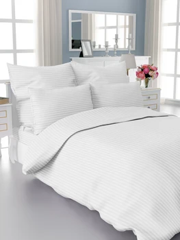 

Наволочки сатин страйп 70х70 см 2 шт, DeНАСТИЯ, белый