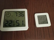 Termómetro multifunción higrómetro, Monitor electrónico automático de temperatura y humedad, reloj con pantalla LCD grande de 3,2 pulgadas
