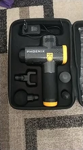 Phoenix-pistola de masaje de percusión a2, masajeador corporal eléctrico negro, terapia con 4 cabezales, MG55008