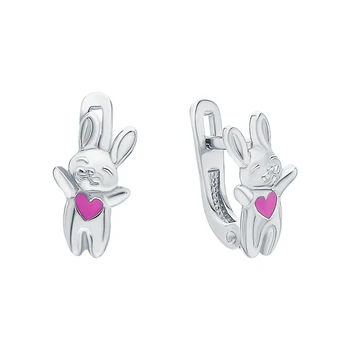 

Silver earrings with enamel sunlight sample 925 test