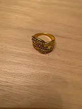 FDLK-Anillo de aleación de lujo para mujer, con incrustaciones, regalo de joyería
