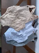 Ropa de verano para bebé de 0 a 3 años, Body de algodón para recién nacido, mono informal liso a rayas, trajes para el sol, 2019