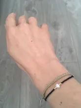 ZMZY-Pulsera de Perlas Naturales Miyuki de cuentas finas hechas a mano para mujer, brazaletes de piedras de vidrio negro, cuerda ajustable Bohemia, joyería para mujer