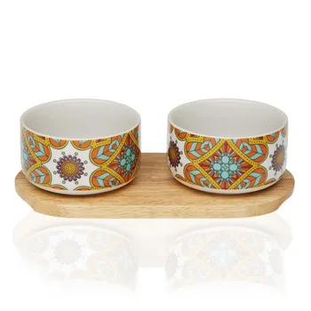 

Appetizer Set Aubrey Bamboo Porcelain (2 Pieces)