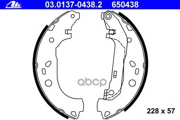 Колодки Тормозные Барабанные Ford Transit Connect / Tourneo Connect(03-) Ate арт. 03.0137-0438.2