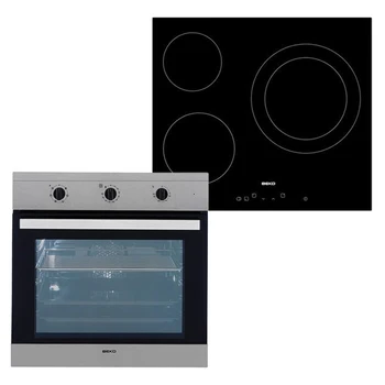 

Combined Oven and Glass-Ceramic Hob BEKO BIE22101X+HIC63401T 65 L TouchControl Inox Steel Black