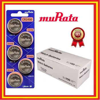 

Boton batteries Sony MURATA CR2450 original lithium battery 3V blister 5X units