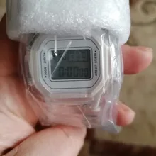 Relojes electrónicos para hombre y mujer, pulsera Digital LED transparente con correa de silicona de oro rosa, reloj deportivo femenino